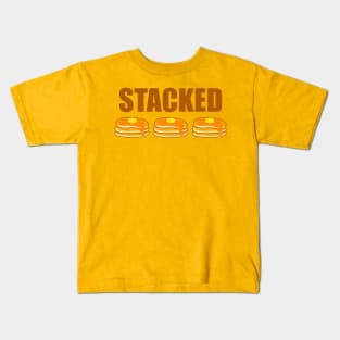 Stacked like pancakes - brown Kids T-Shirt